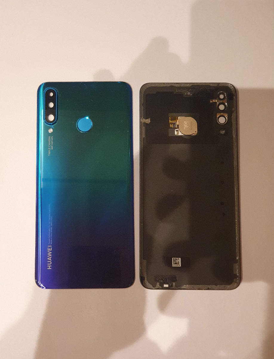 14 DAY Huawei P30 Lite Back Rear Battery Cover Chassis Housing Original Genuine Complete Replacement Blue LIKE NEW