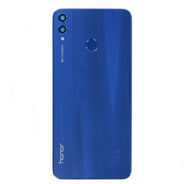 14 DAY Huawei Honor 8X JSN-L21 Back Rear Battery Cover Original Genuine Complete Replacement Blue + Fingerprint Reader LIKE NEW