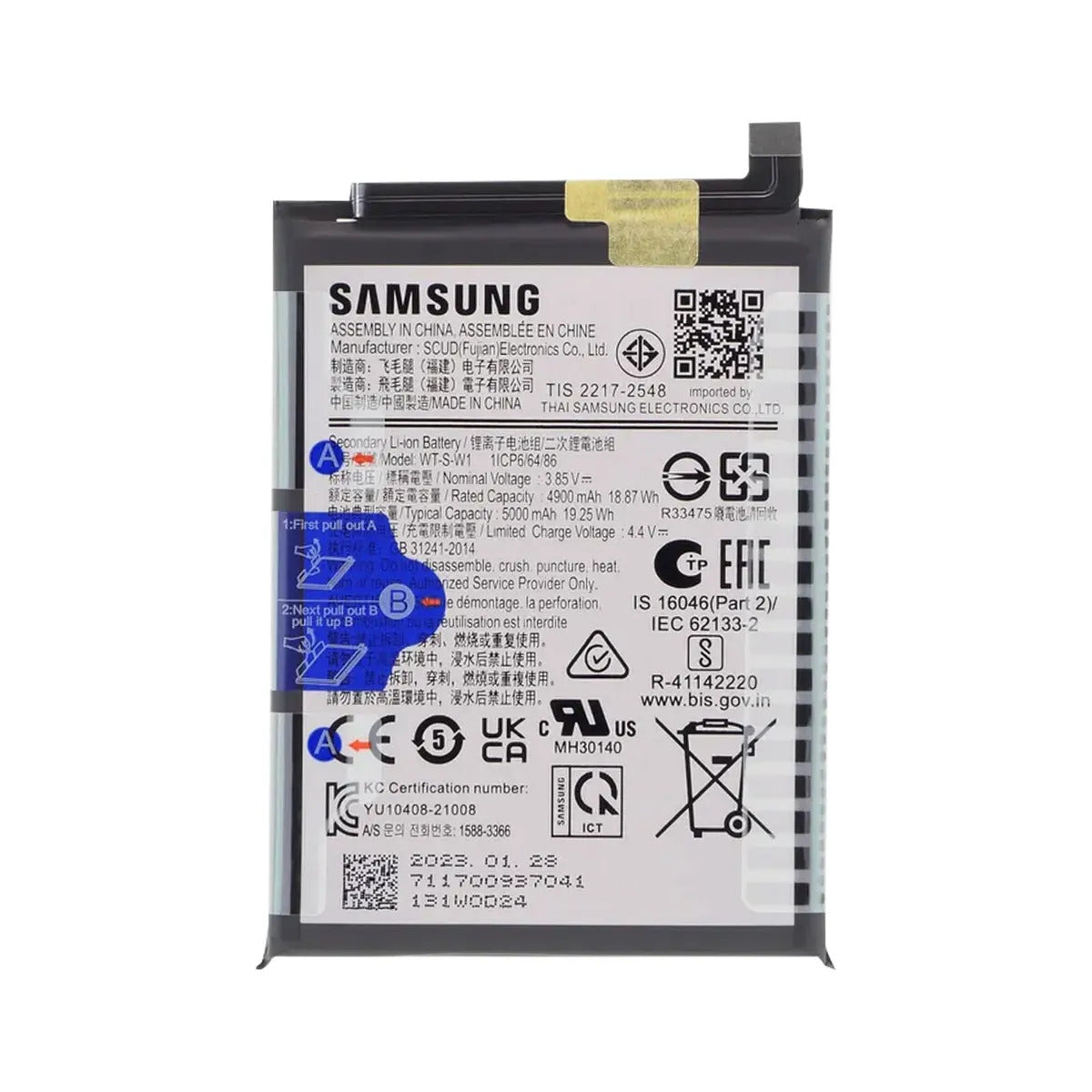 Samsung Galaxy A14 5G A146P WT-S-W1 Battery 5000 mAh 100% Original Genuine Replacement Bought From Samsung UK Service