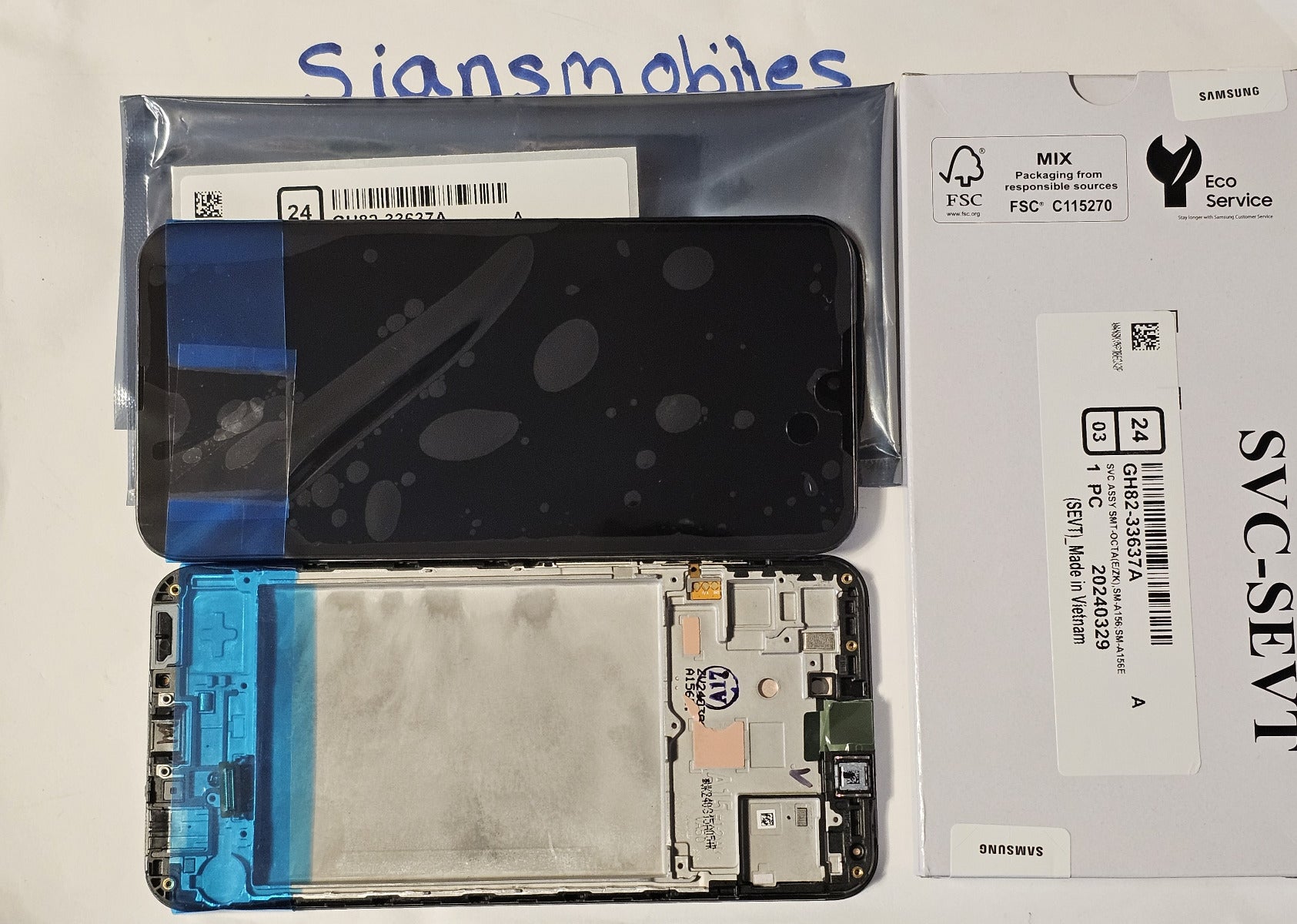Samsung Galaxy A15 5G A156 Lcd Touch Screen Display Complete Original Genuine Black Replacement