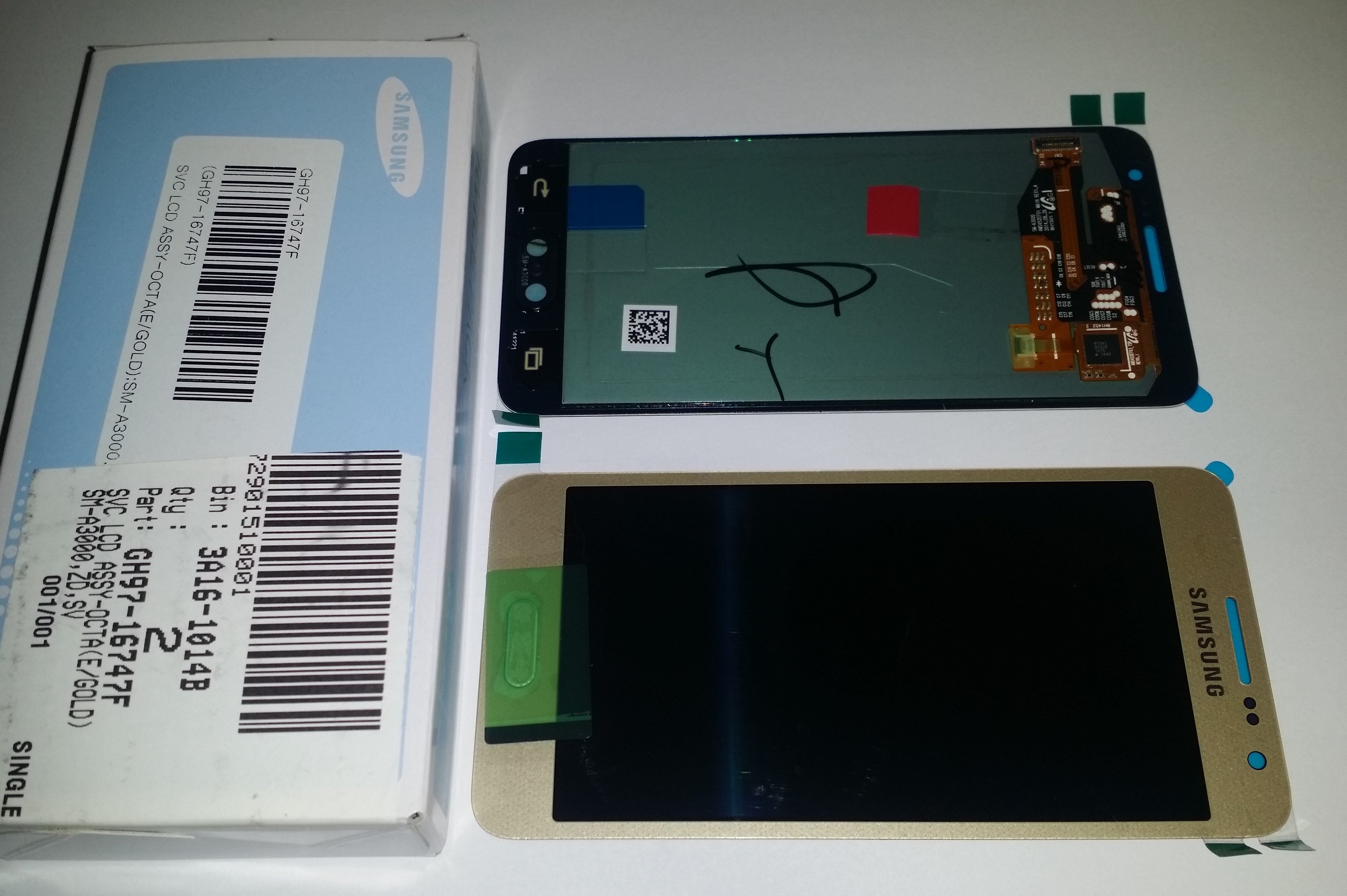 Samsung Galaxy A3 SM-A300 Lcd Touch Screen Display Complete Original Genuine Gold Replacement