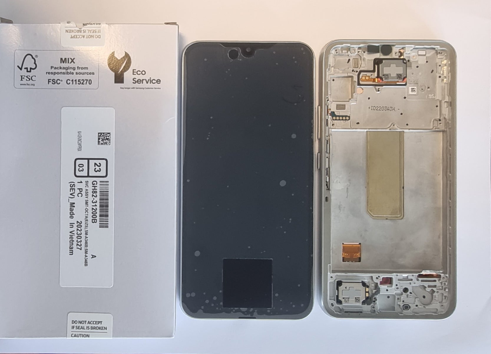 Samsung Galaxy A34 5G A34 Lcd Touch Screen Display Complete Original Genuine Silver Replacement