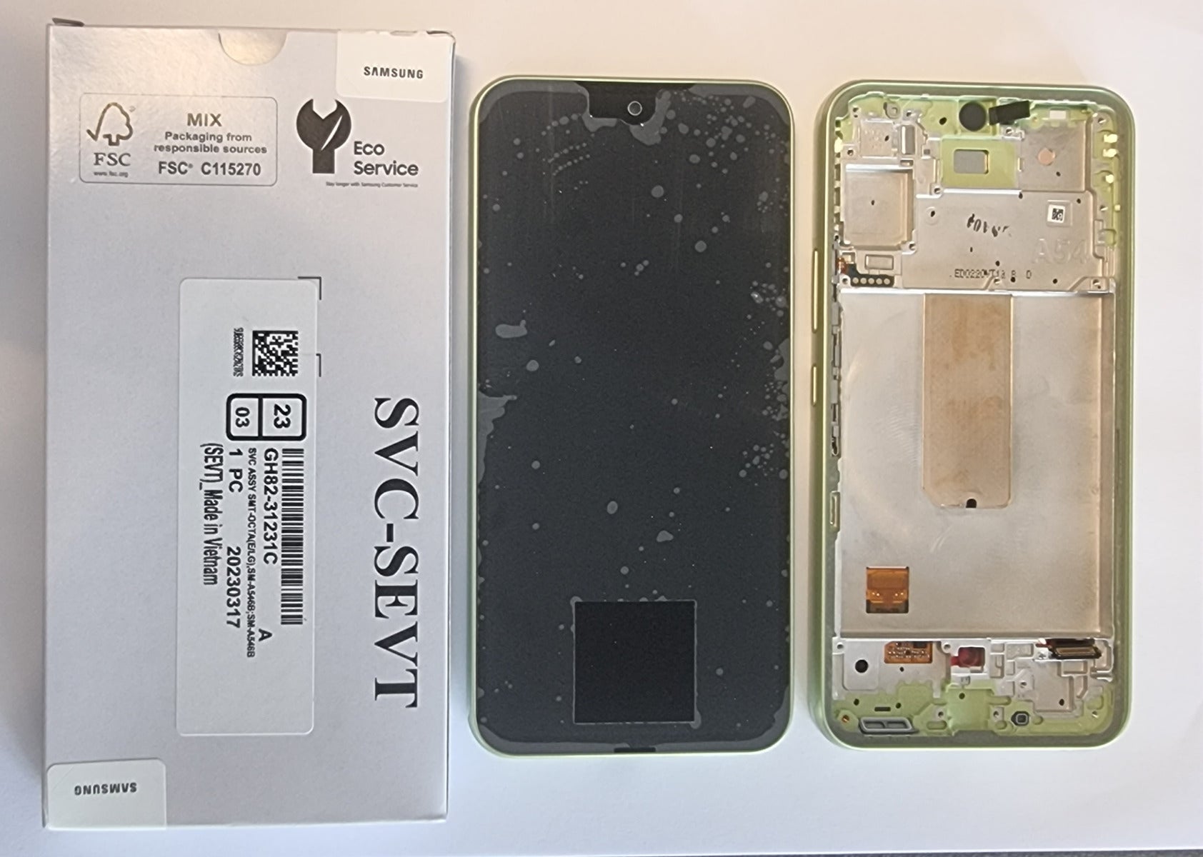 Samsung Galaxy A54 5G A546 Lcd Touch Screen Display Complete Original Genuine Lime Green Replacement