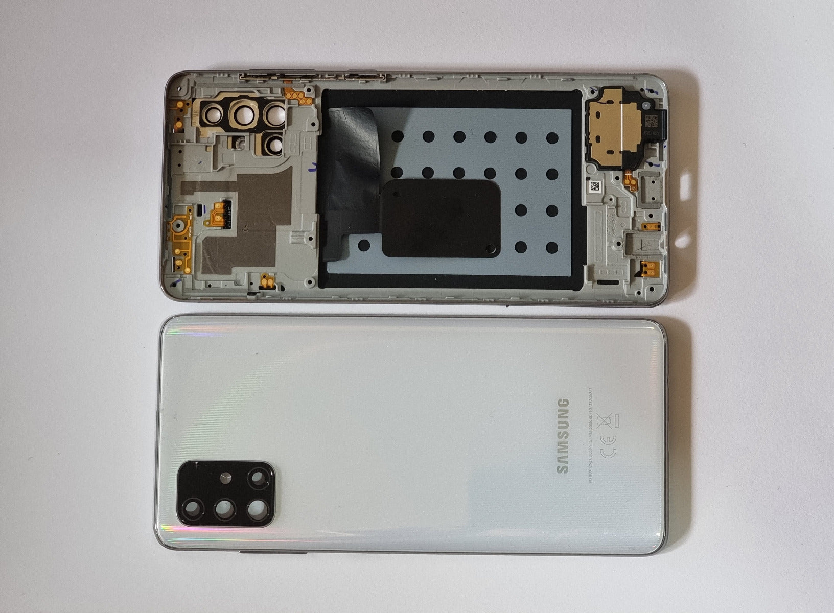 14 DAY Samsung Galaxy A71 A715F Battery Cover Back Housing Fascia 100% Original Genuine White Silver LIKE NEW