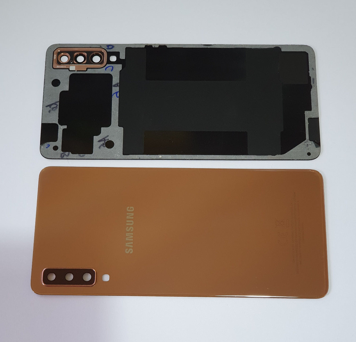 14 DAY Samsung Galaxy A7 2018 A750 Battery Cover Back Housing Fascia 100% Original Genuine Gold LIKE NEW
