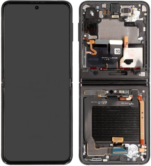 Samsung Galaxy Z Flip3 5G F711 Lcd Touch Screen Display Complete Original Genuine Black Replacement