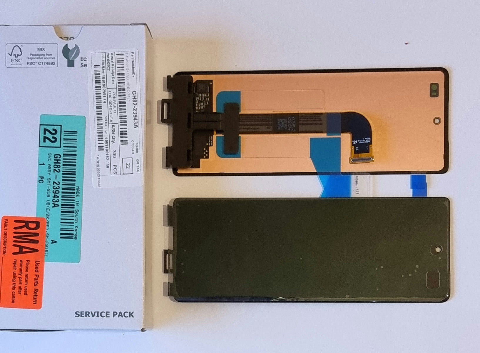 Samsung Galaxy Z Fold2 5G SM-F916 Outer Small Front Lcd Screen Display 100% Original Genuine From Samsung