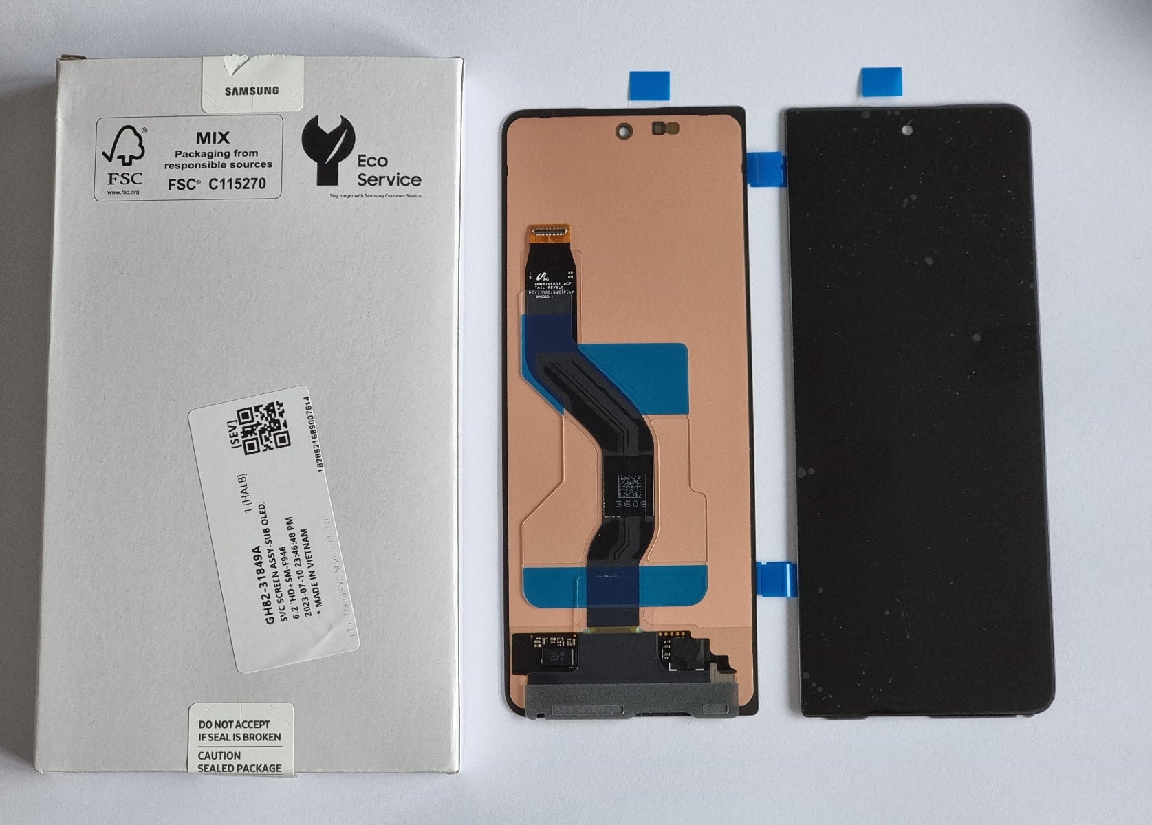 Samsung Galaxy Z Fold5 5G SM-F946 Outer Small Front Lcd Screen Display 100% Original Genuine From Samsung