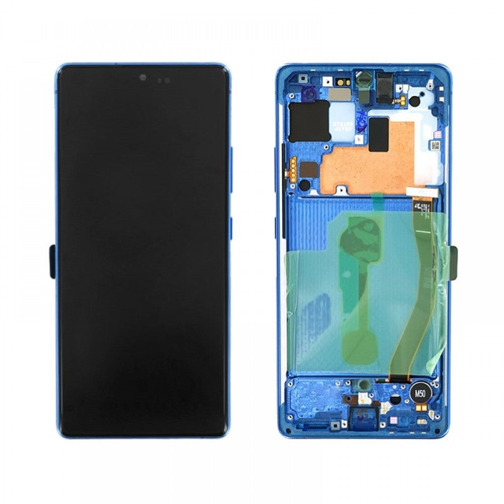 Samsung Galaxy S10 Lite SM-G770F Lcd Touch Screen Display Complete Original Genuine Blue With Frame