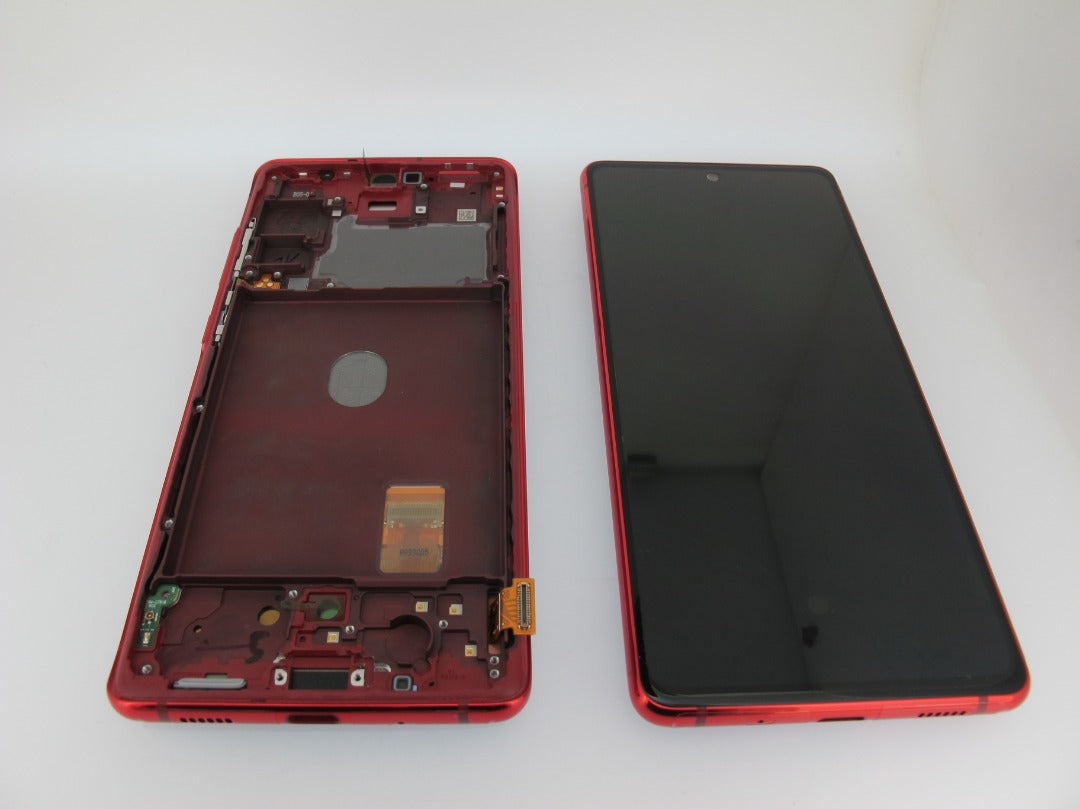 Samsung Galaxy S20 FE 4G G780 Lcd Touch Screen Display Complete Original Genuine Cloud Red With Frame