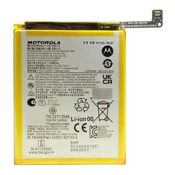 Motorola G82 5G XT2225 Battery Ne50 5000 mAh 100% Original Genuine Replacement Bought From Motorola UK Service