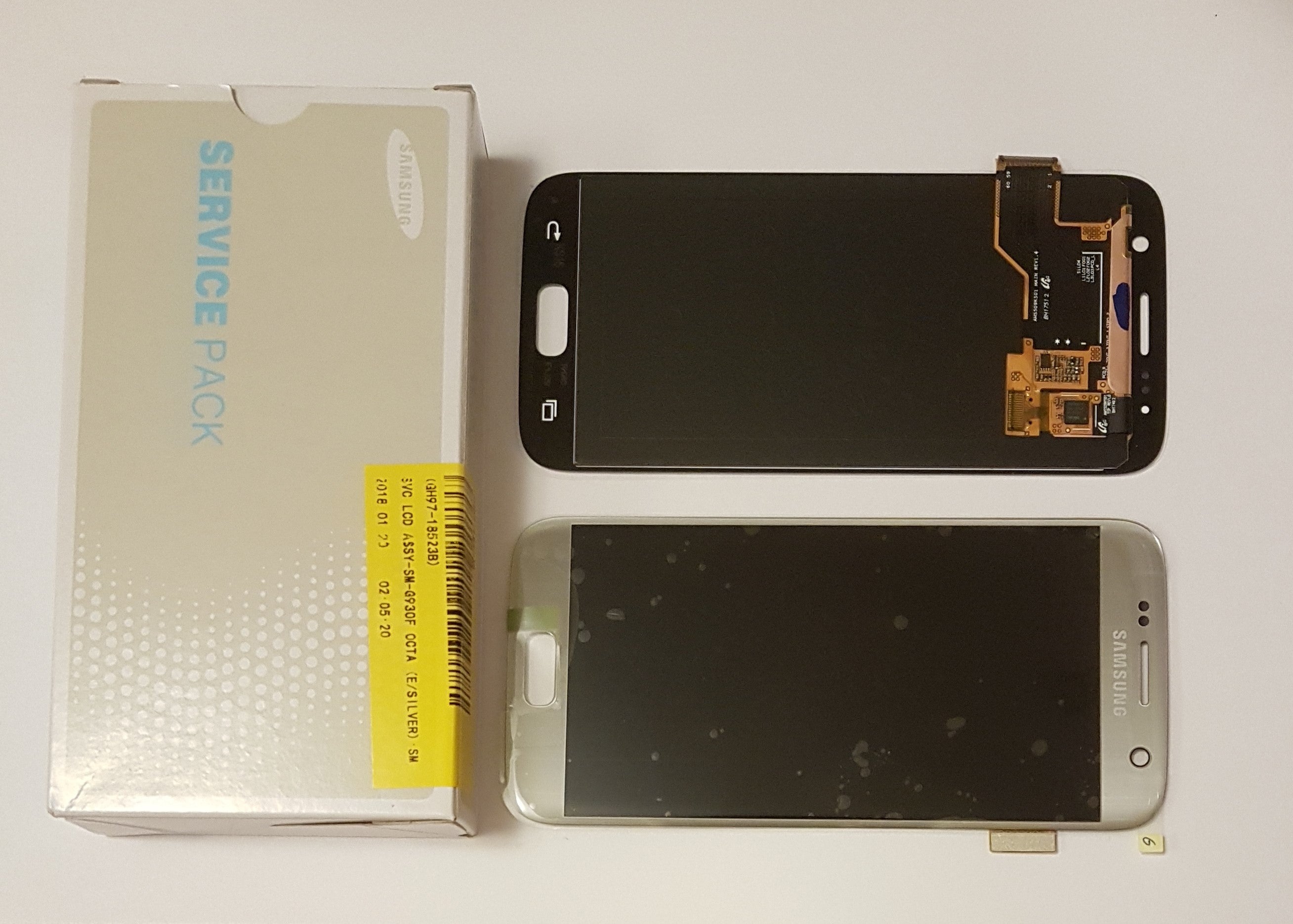 Samsung Galaxy S7 SM-G930F Lcd Touch Screen Display Complete Original Genuine Silver