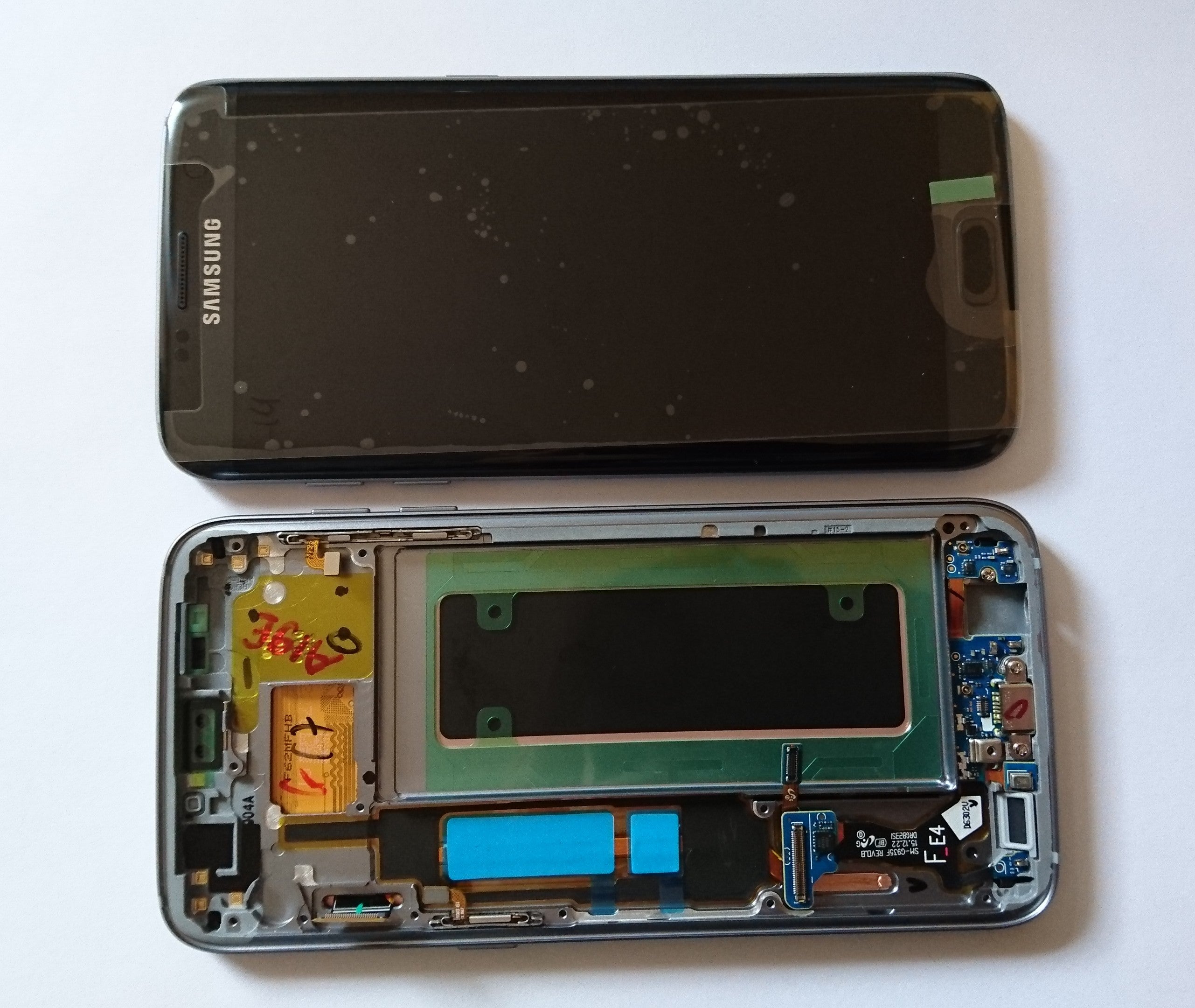 Samsung Galaxy S7 Edge SM-G935F Lcd Touch Screen Display Complete Original Genuine Black With Frame
