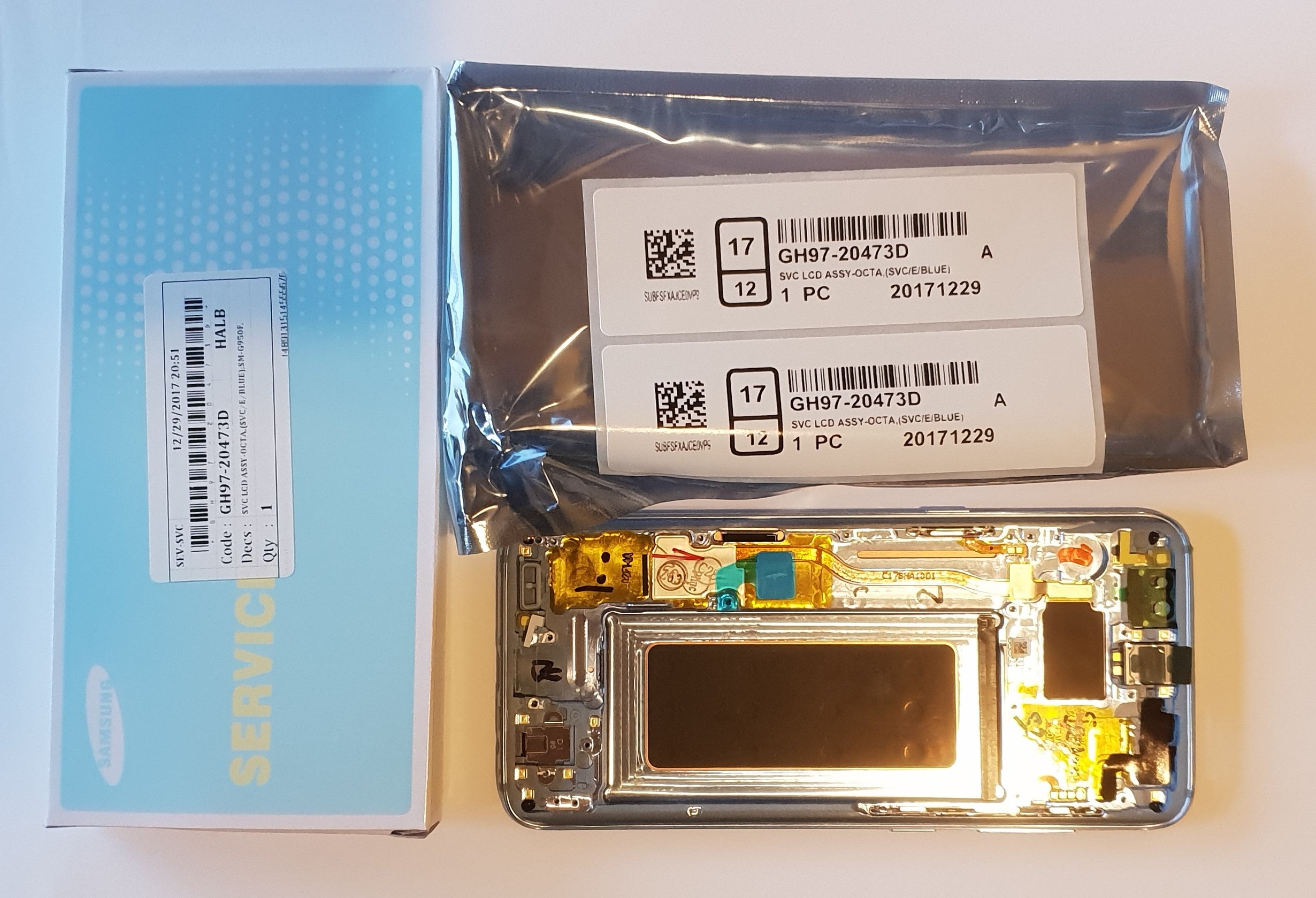 Samsung Galaxy S8 SM-G950F Lcd Touch Screen Display Complete Original Genuine Blue With Frame