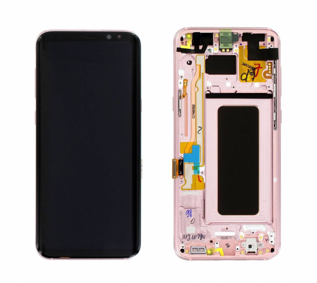 Samsung Galaxy S8+ S8 Plus SM-G955F Lcd Touch Screen Display Complete Original Genuine Pink With Frame