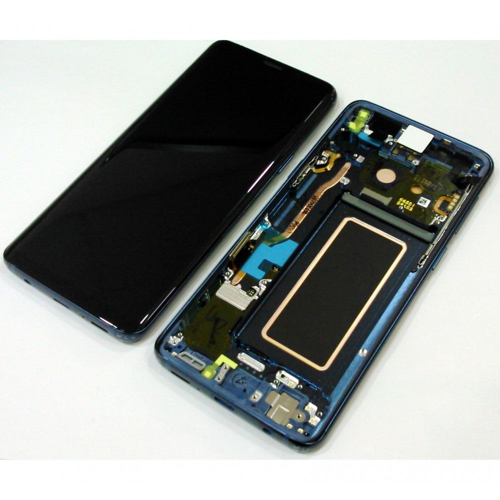 Samsung Galaxy S9 SM-G960F Lcd Touch Screen Display Complete Original Genuine Coral Blue With Frame