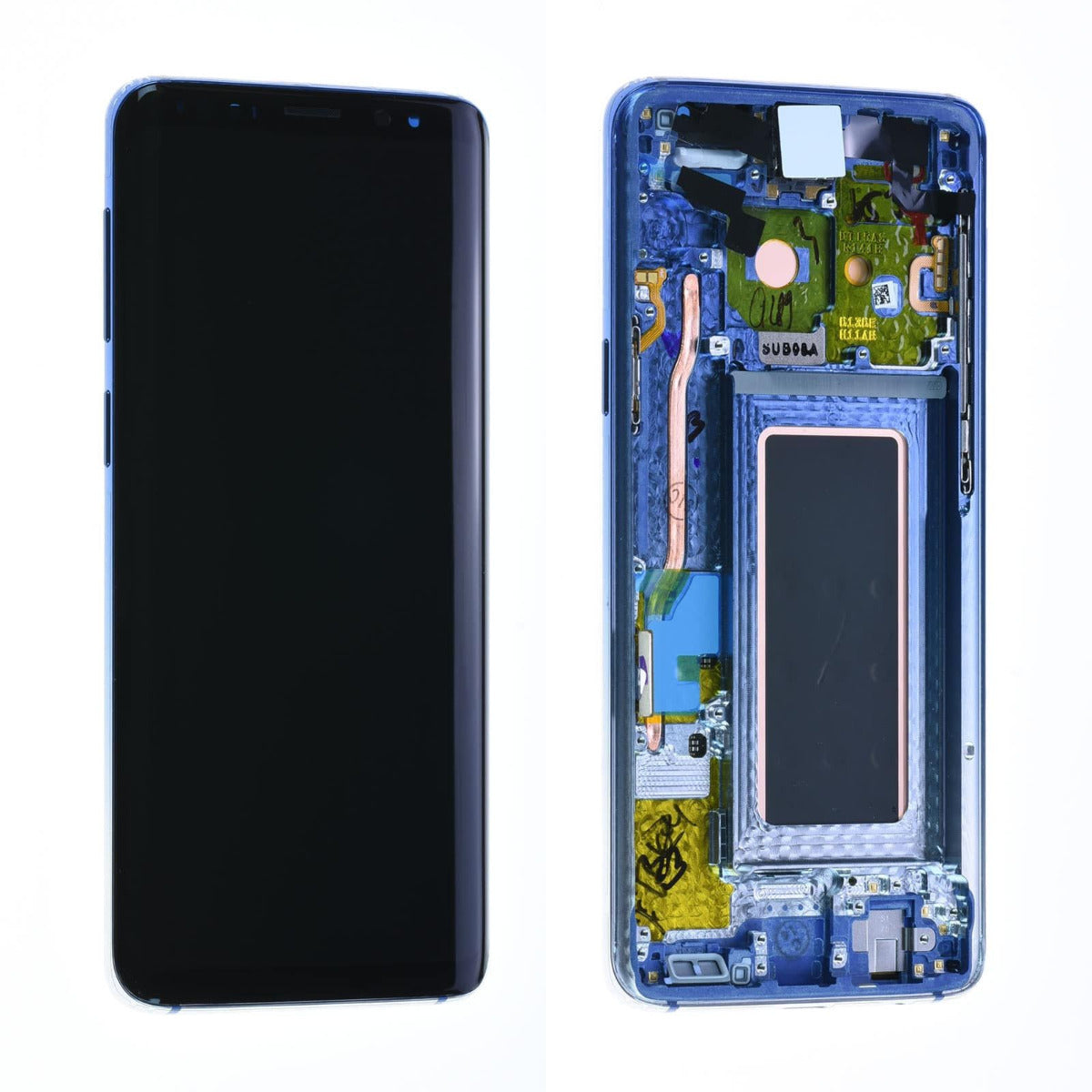 Samsung Galaxy S9 SM-G960F Lcd Touch Screen Display Complete Original Genuine Polaris Blue With Frame
