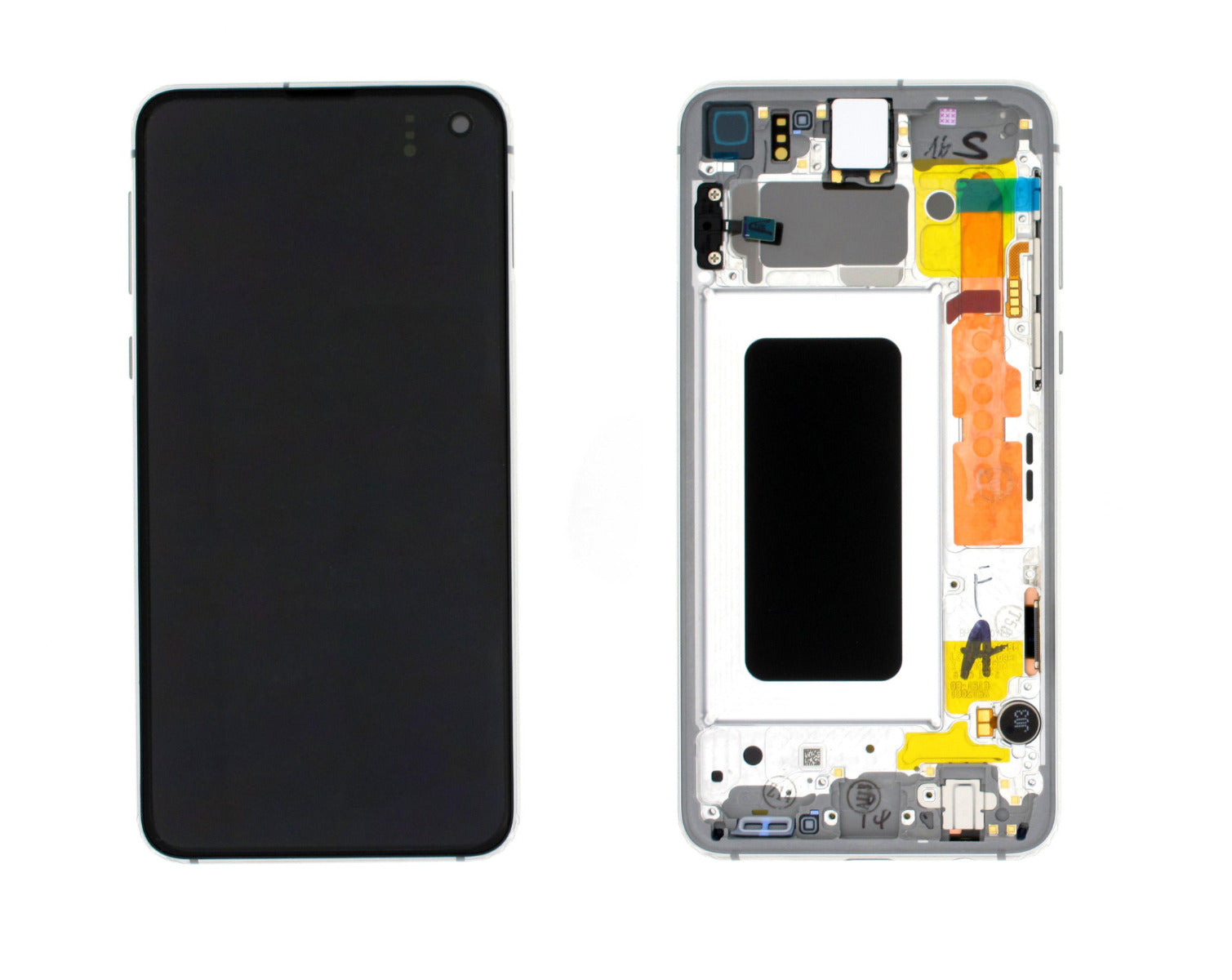 Samsung Galaxy S10E SM-G970F Lcd Touch Screen Display Complete Original Genuine Prism White With Frame
