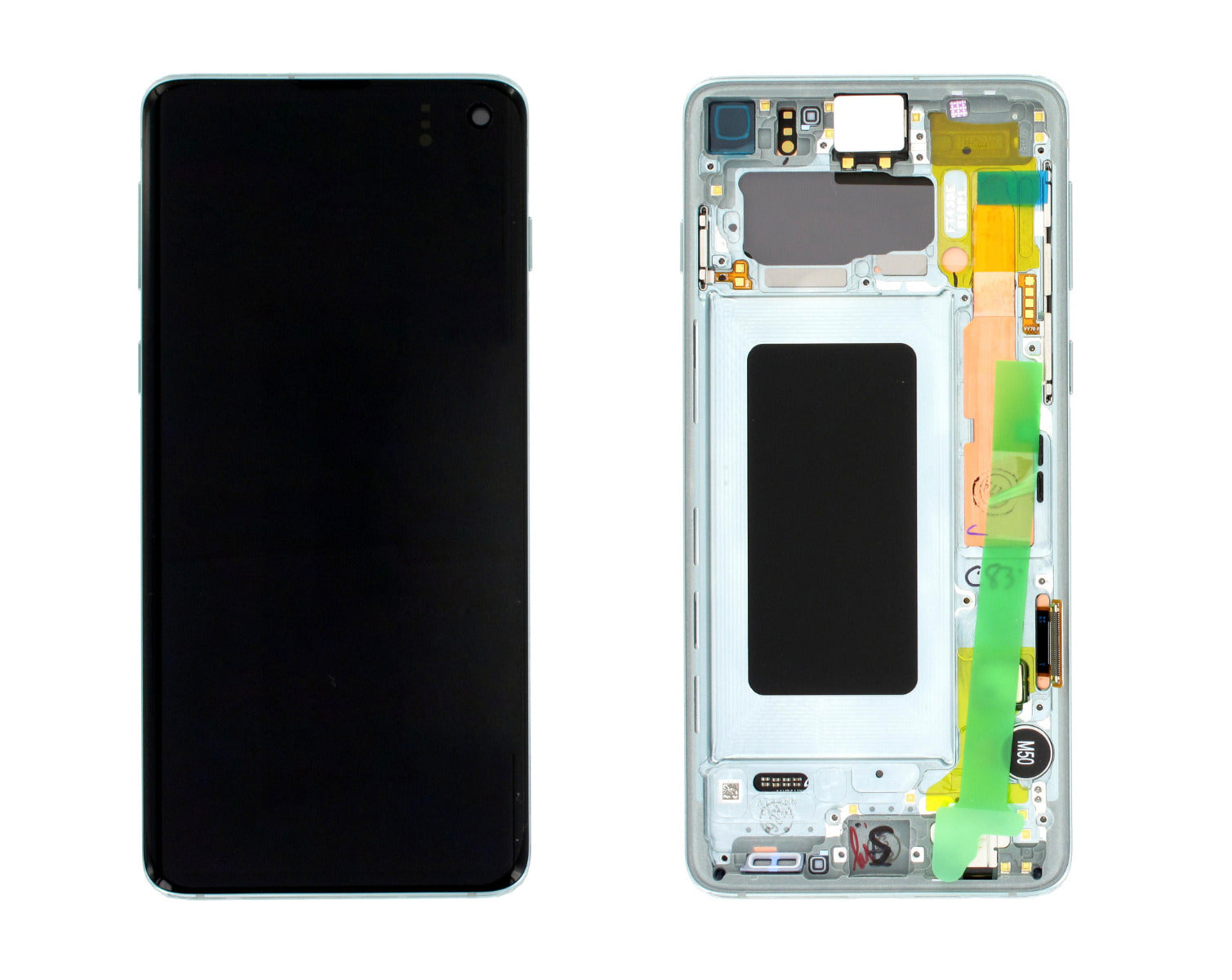 Samsung Galaxy S10 SM-G973F Lcd Touch Screen Display Complete Original Genuine Prism Green With Frame