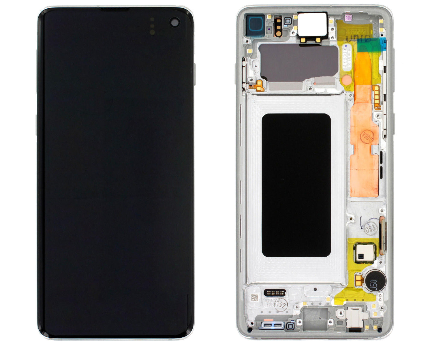Samsung Galaxy S10 SM-G973F Lcd Touch Screen Display Complete Original Genuine Prism White With Frame