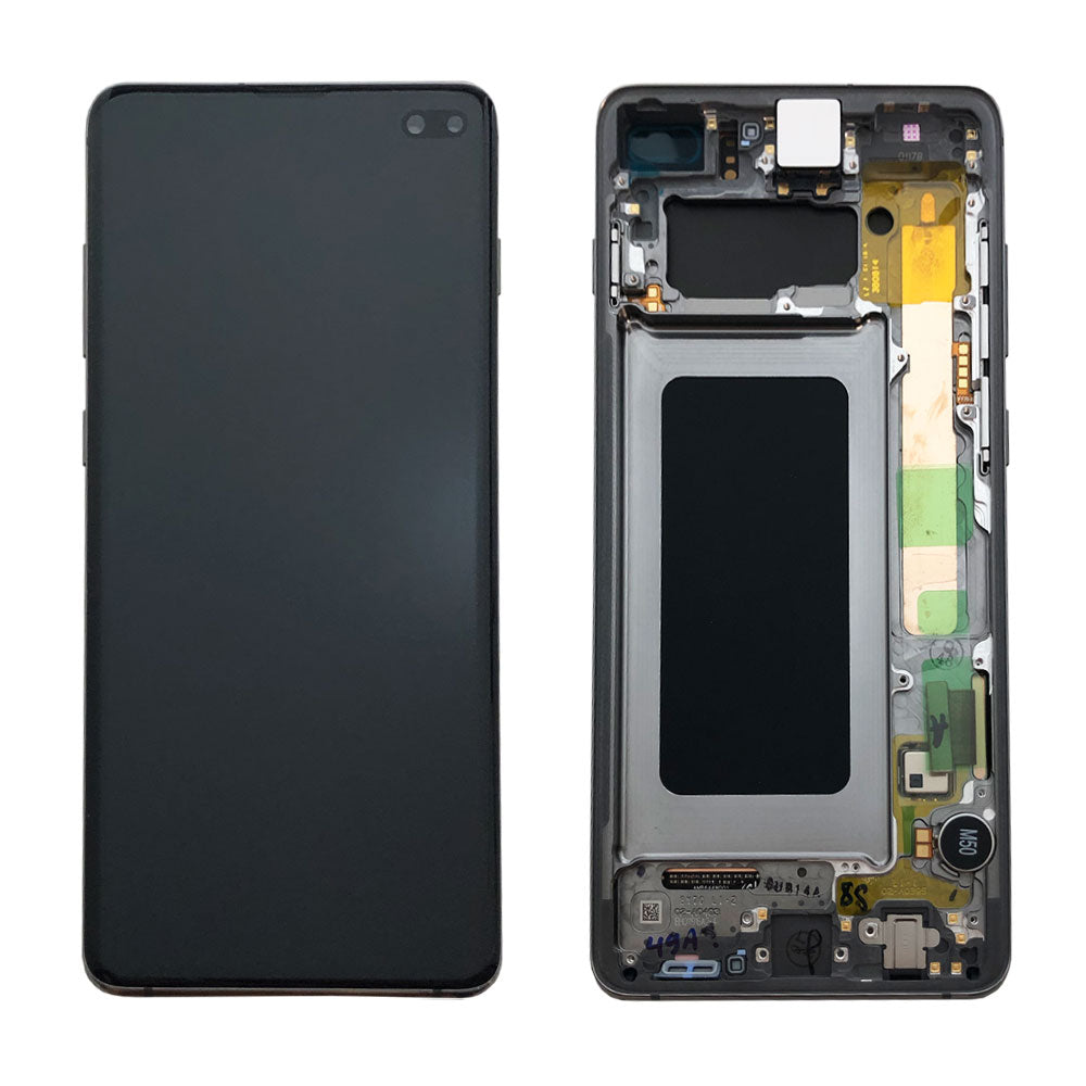 Samsung Galaxy S10+ S10 Plus SM-G975F Lcd Touch Screen Display Complete Original Genuine Prism Black With Frame