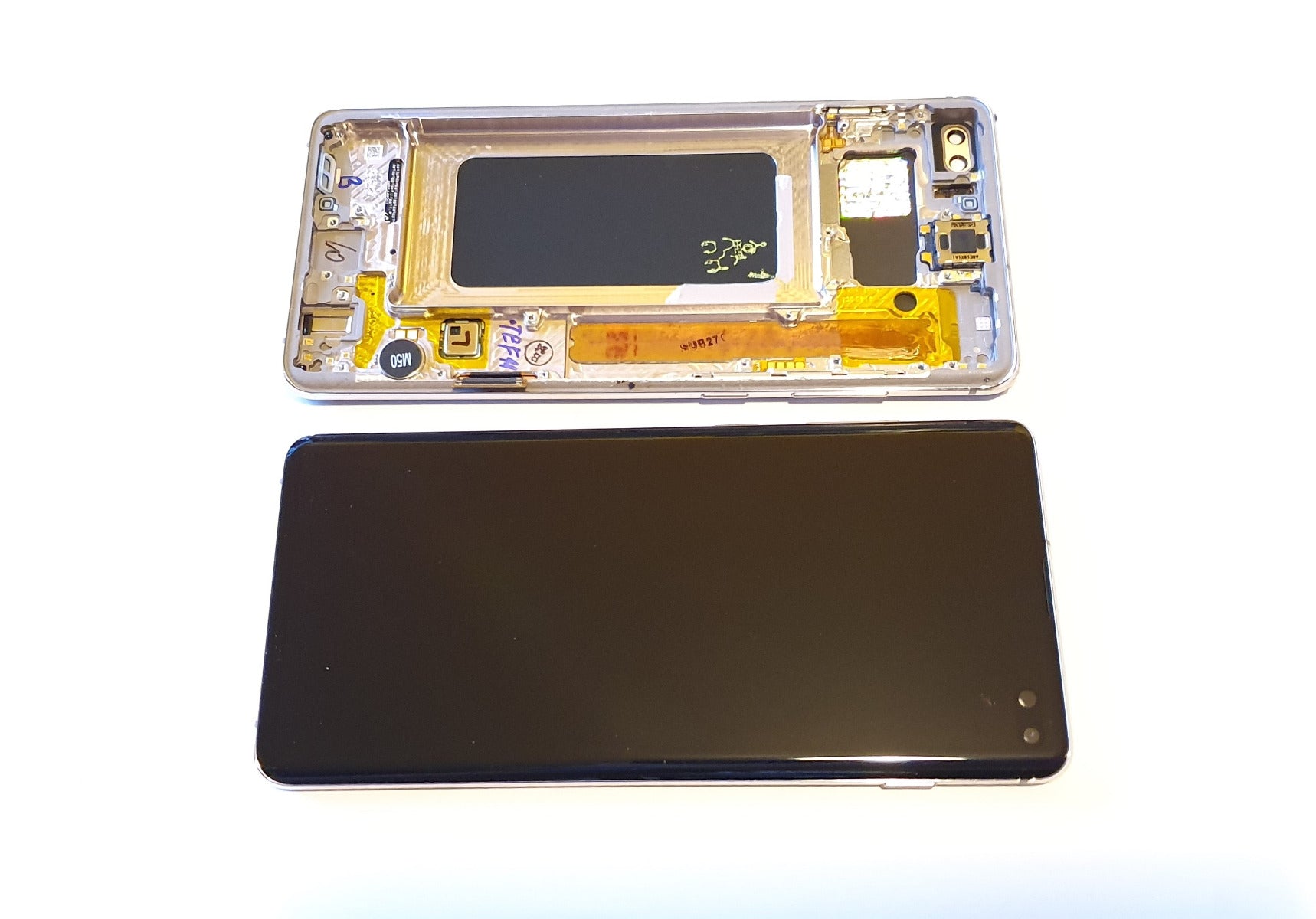 Samsung Galaxy S10+ S10 Plus SM-G975F Lcd Touch Screen Display Complete Original Genuine Flamingo Pink With Frame