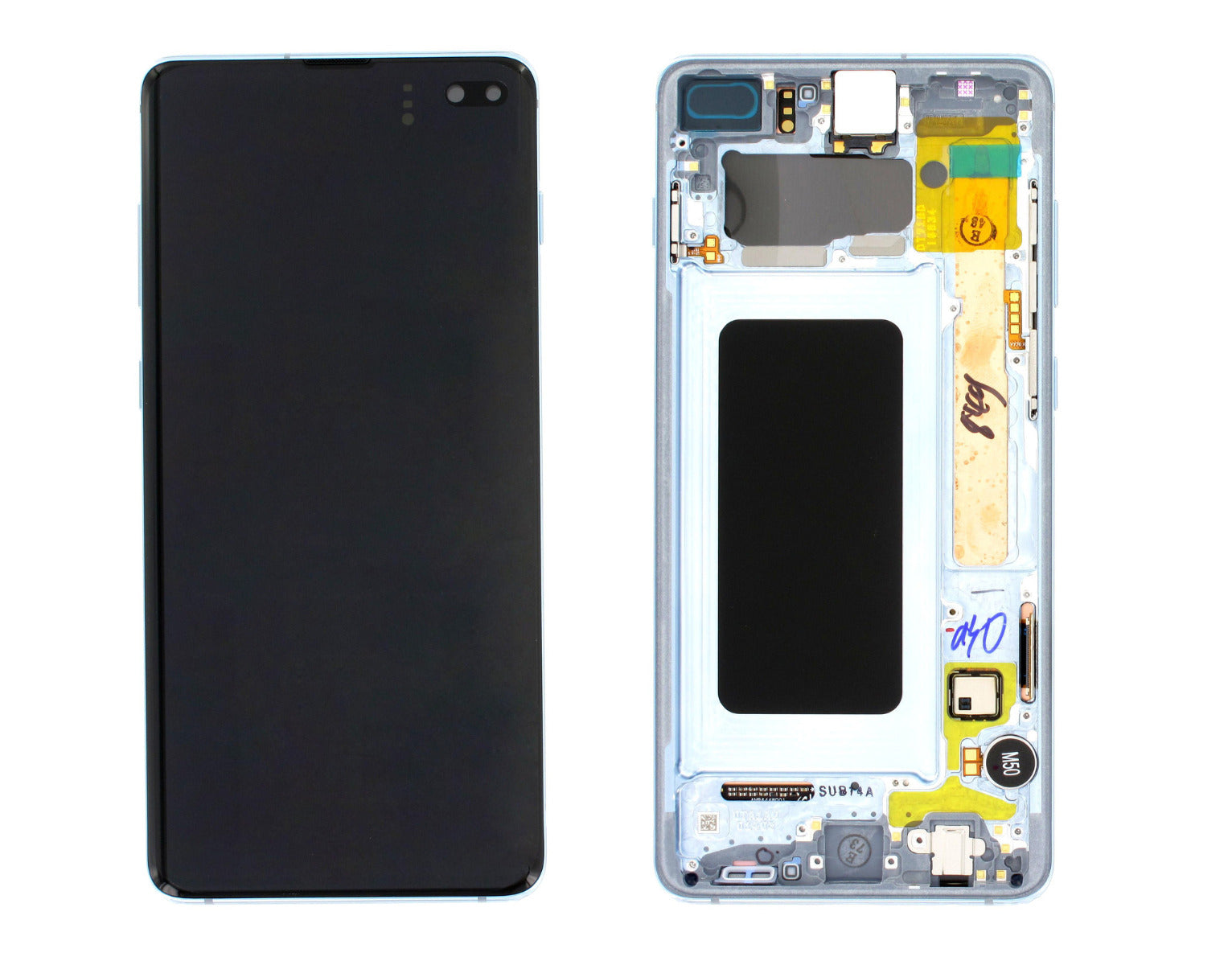 Samsung Galaxy S10+ S10 Plus SM-G975F Lcd Touch Screen Display Complete Original Genuine Prism Blue With Frame