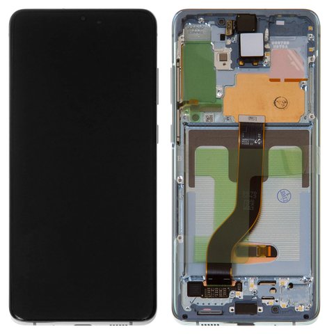 Samsung Galaxy S20+ S20 Plus G986 Lcd Touch Screen Display Complete Original Genuine Cloud Blue With Frame
