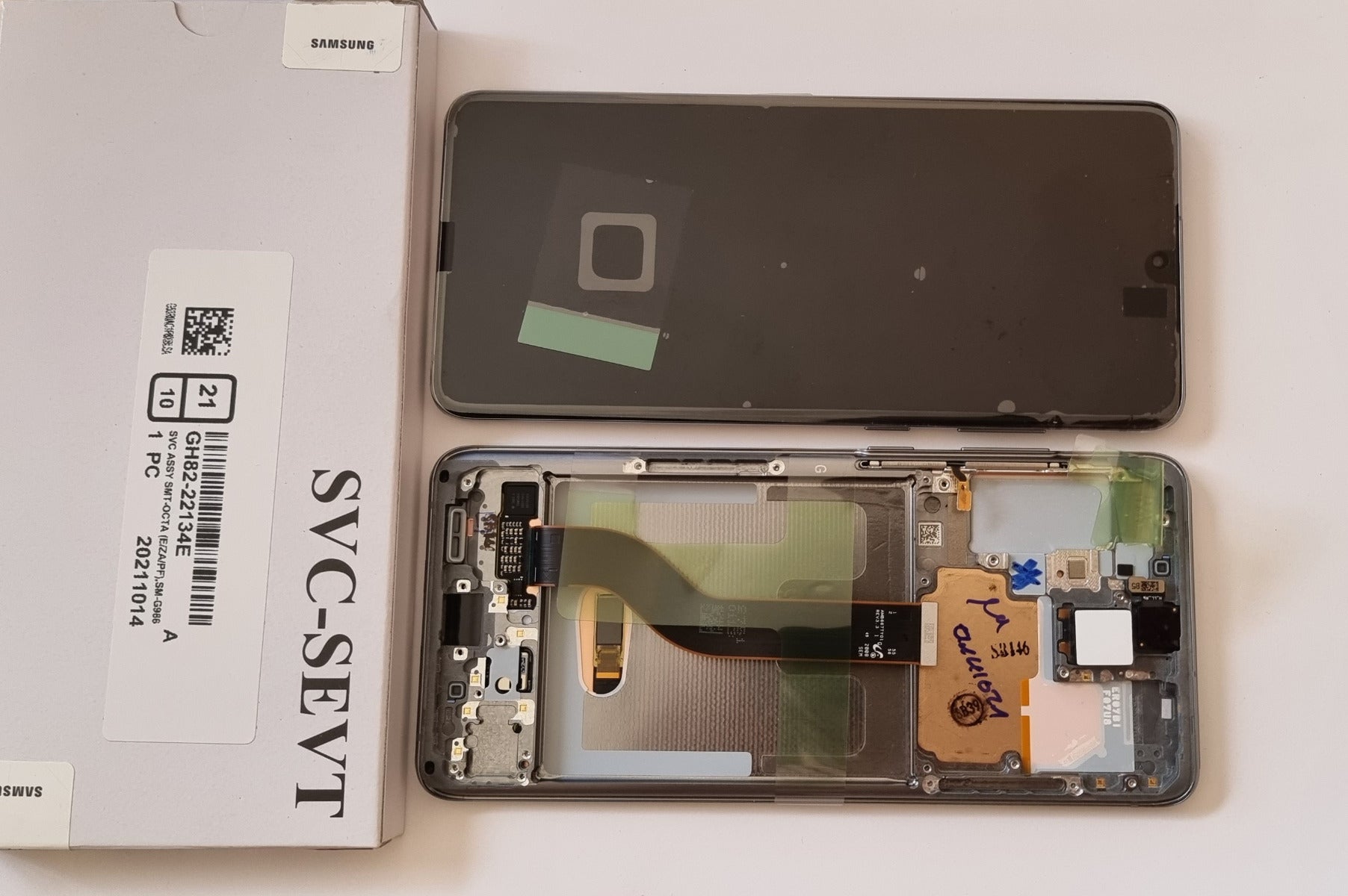 Samsung Galaxy S20+ S20 Plus G986 Lcd Touch Screen Display Complete Original Genuine Grey With Frame