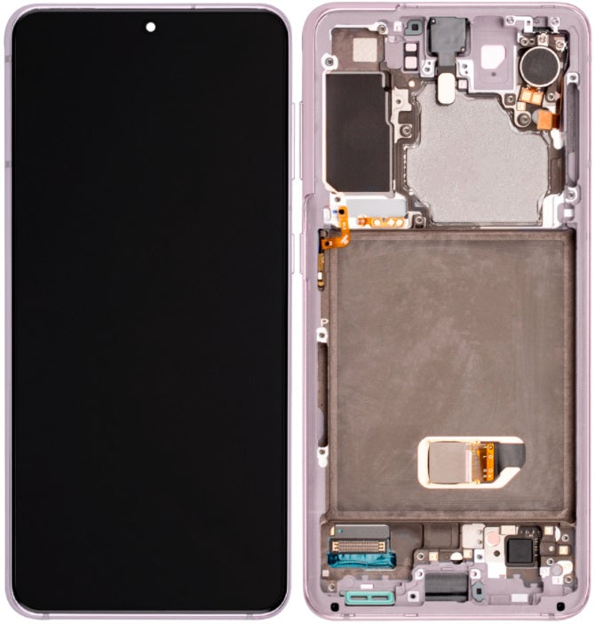 Samsung Galaxy S21 5G G991 Lcd Touch Screen Display Complete Original Genuine Phantom Pink With Frame