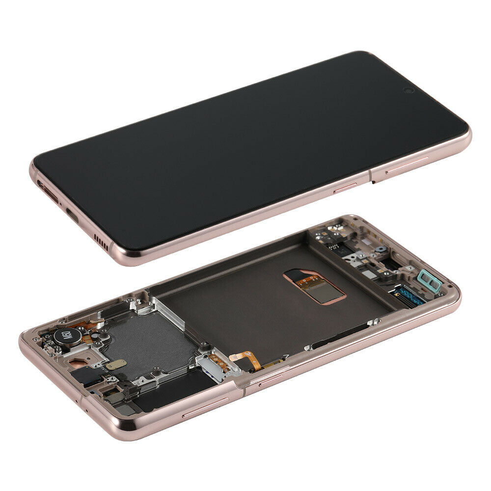 Samsung Galaxy S21 5G G991 Lcd Touch Screen Display Complete Original Genuine Phantom Violet With Frame