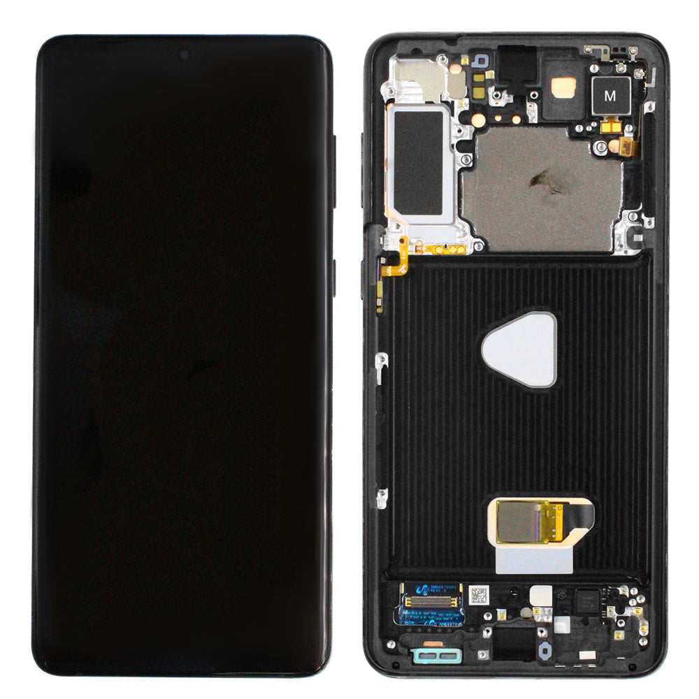 Samsung Galaxy S21+ 5G G996 Lcd Touch Screen Display Complete Original Genuine Phantom Black With Frame