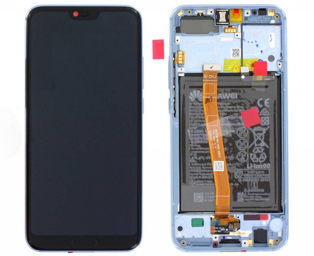 Huawei Honor 10 Lcd Screen Display Digitizer Touch Original Genuine Complete Replacement Grey With Battery + Frame