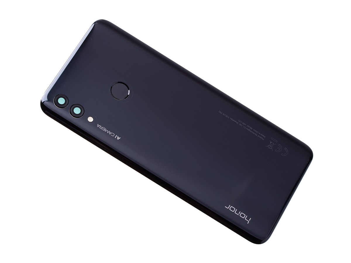Huawei Honor 10 Lite Back Rear Battery Cover Chassis Frame Housing Original Genuine Complete Replacement Black + Fingerprint Reader