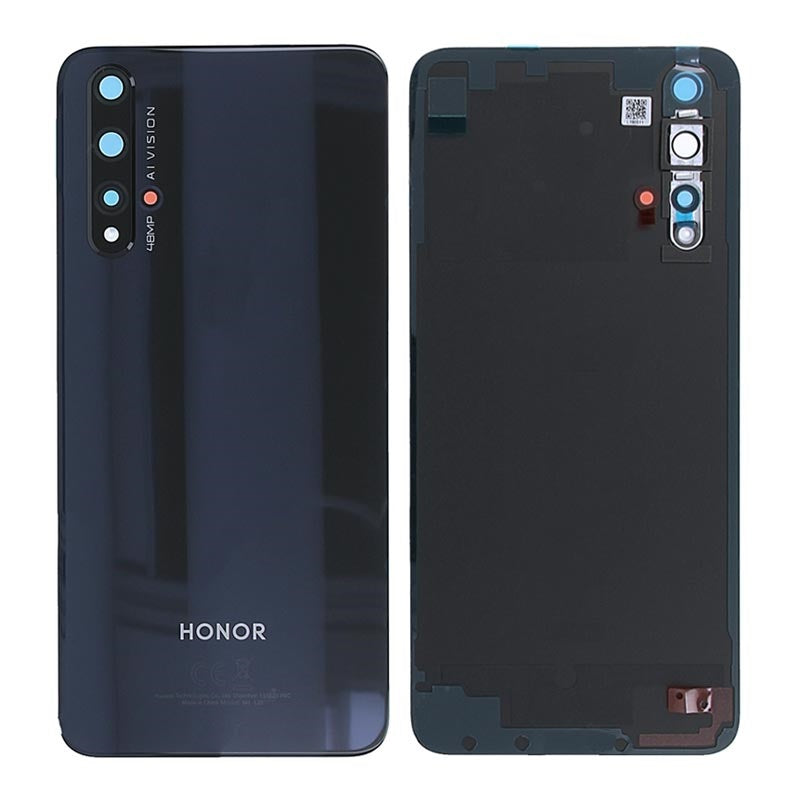 14 DAY Huawei Honor 20 Back Rear Battery Cover Chassis Housing Original Genuine Complete Replacement Black LIKE NEW