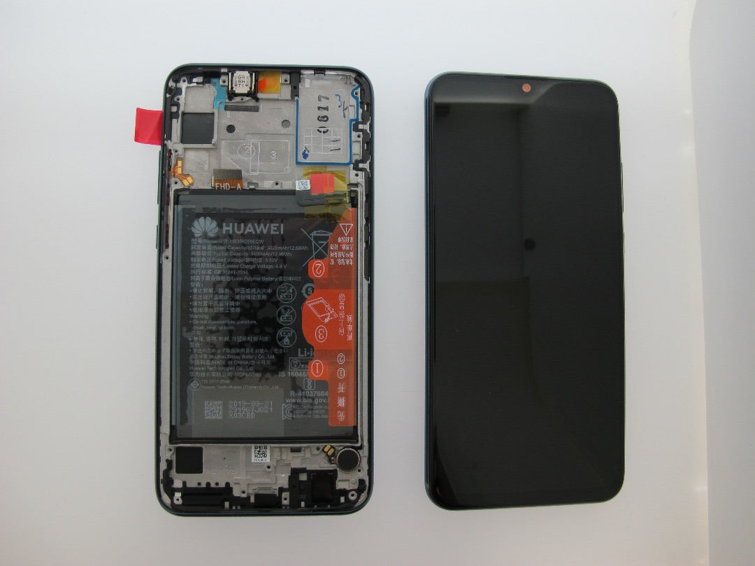 Huawei Honor 20 Lite Lcd Screen Display Digitizer Touch Original Genuine Complete Replacement Black With Battery + Frame