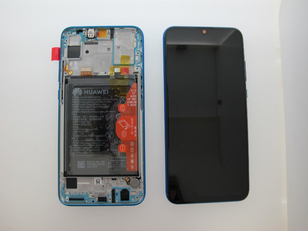 Huawei Honor 20 Lite Lcd Screen Display Digitizer Touch Original Genuine Complete Replacement Blue With Battery + Frame