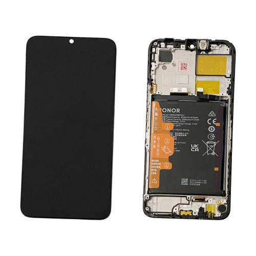 Honor 70 Lite Lcd Screen Display Digitizer Touch Original Genuine Complete Replacement Black With Battery + Frame