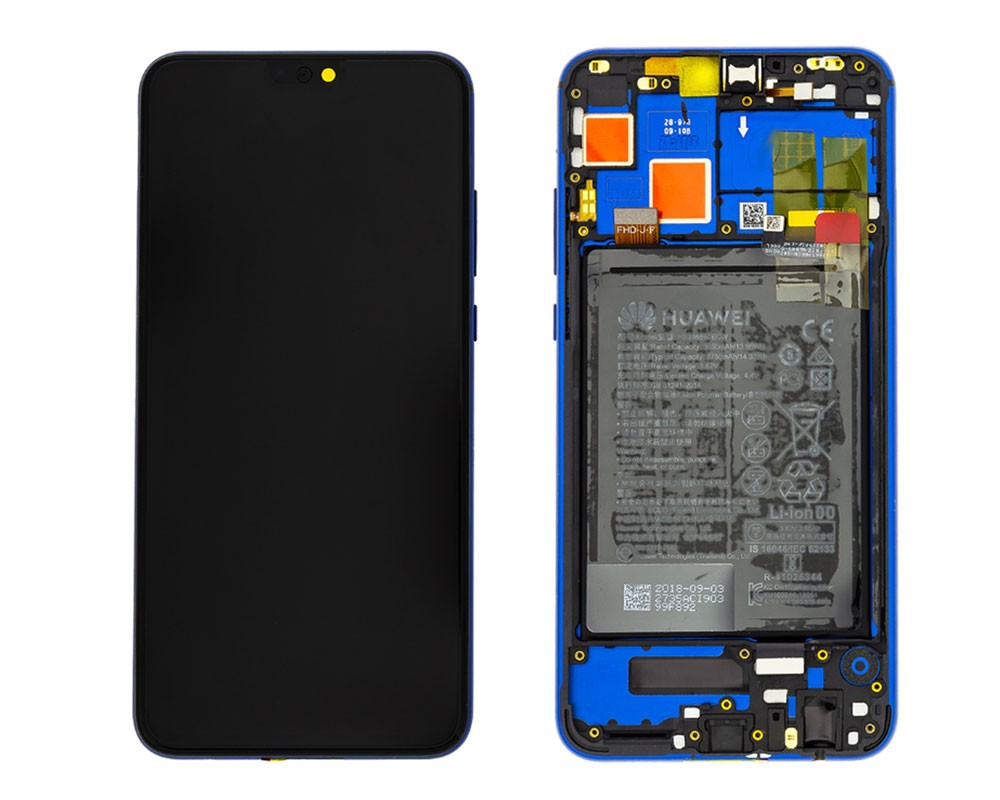 Huawei Honor 8x Lcd Screen Display Digitizer Touch Original Genuine Complete Replacement Blue With Battery + Frame
