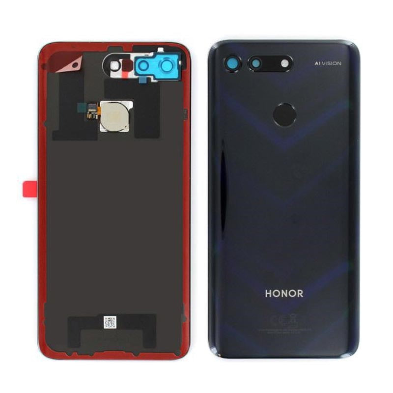 Huawei Honor View 20 Back Rear Battery Cover Chassis Housing Original Genuine Complete Replacement Black + Fingerprint Reader