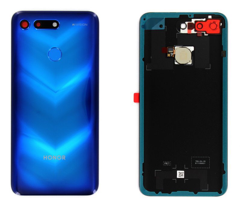 Huawei Honor View 20 Back Rear Battery Cover Chassis Housing Original Genuine Complete Replacement Phantom Blue + Fingerprint Reader
