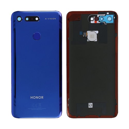 Huawei Honor View 20 Back Rear Battery Cover Chassis Housing Original Genuine Complete Replacement Sapphire Blue + Fingerprint Reader