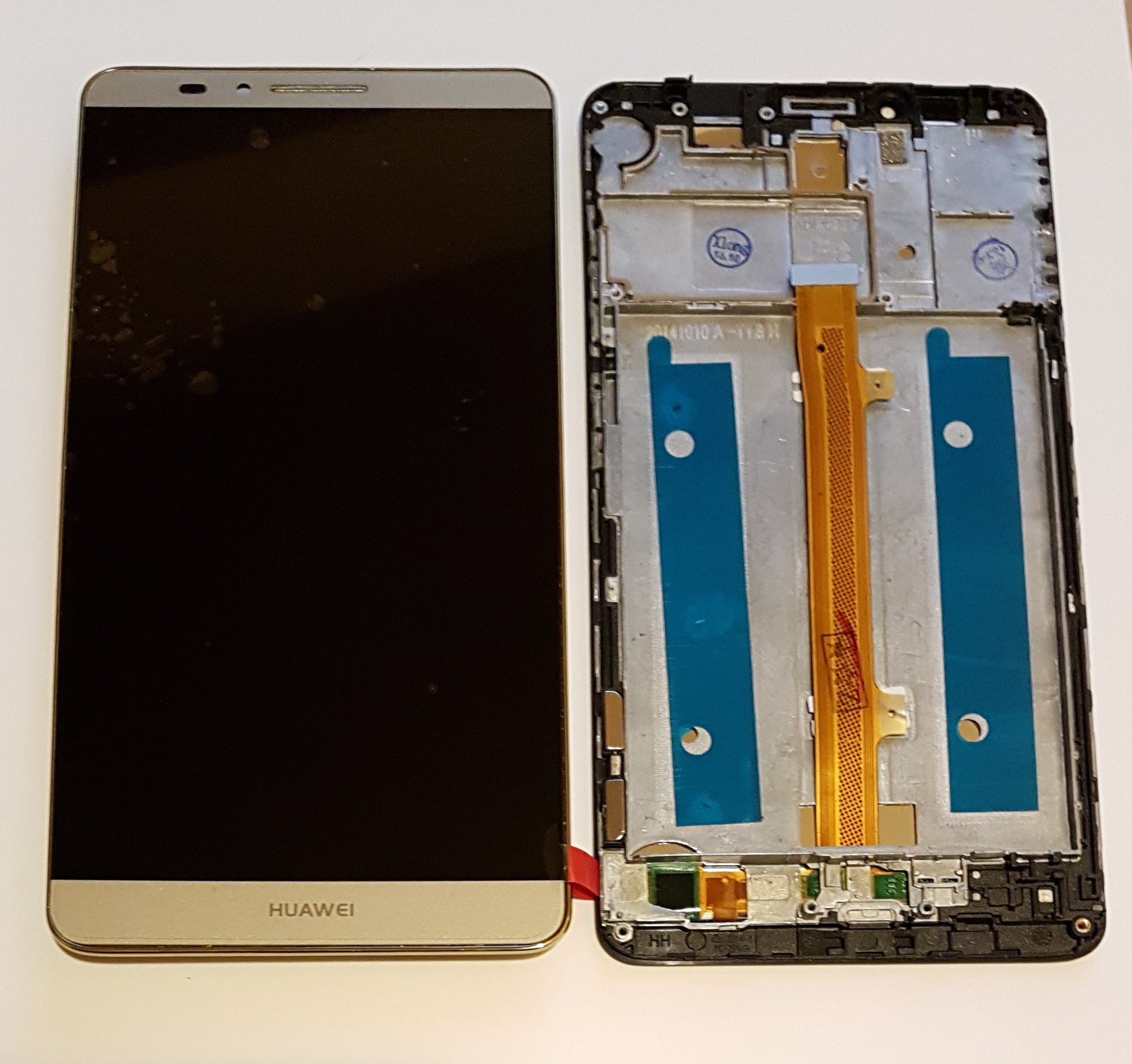 Huawei Mate 7 Mate7 Lcd Screen Display Digitizer Touch Original Genuine Complete Replacement Gold With Frame