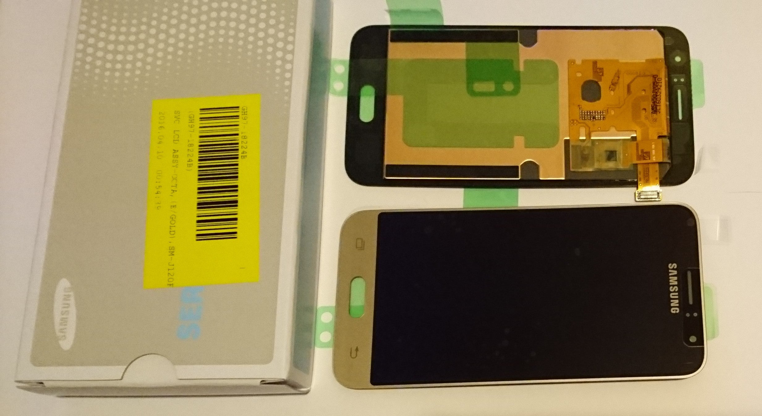 Samsung Galaxy J1 2016 J120F Lcd Touch Screen Display Complete Original Genuine Gold