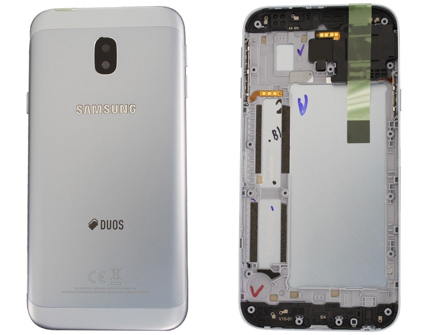Samsung Galaxy J330 J3 2017 Battery Cover Back Housing Fascia Chassis Frame 100% Original Genuine From Samsung UK Silver