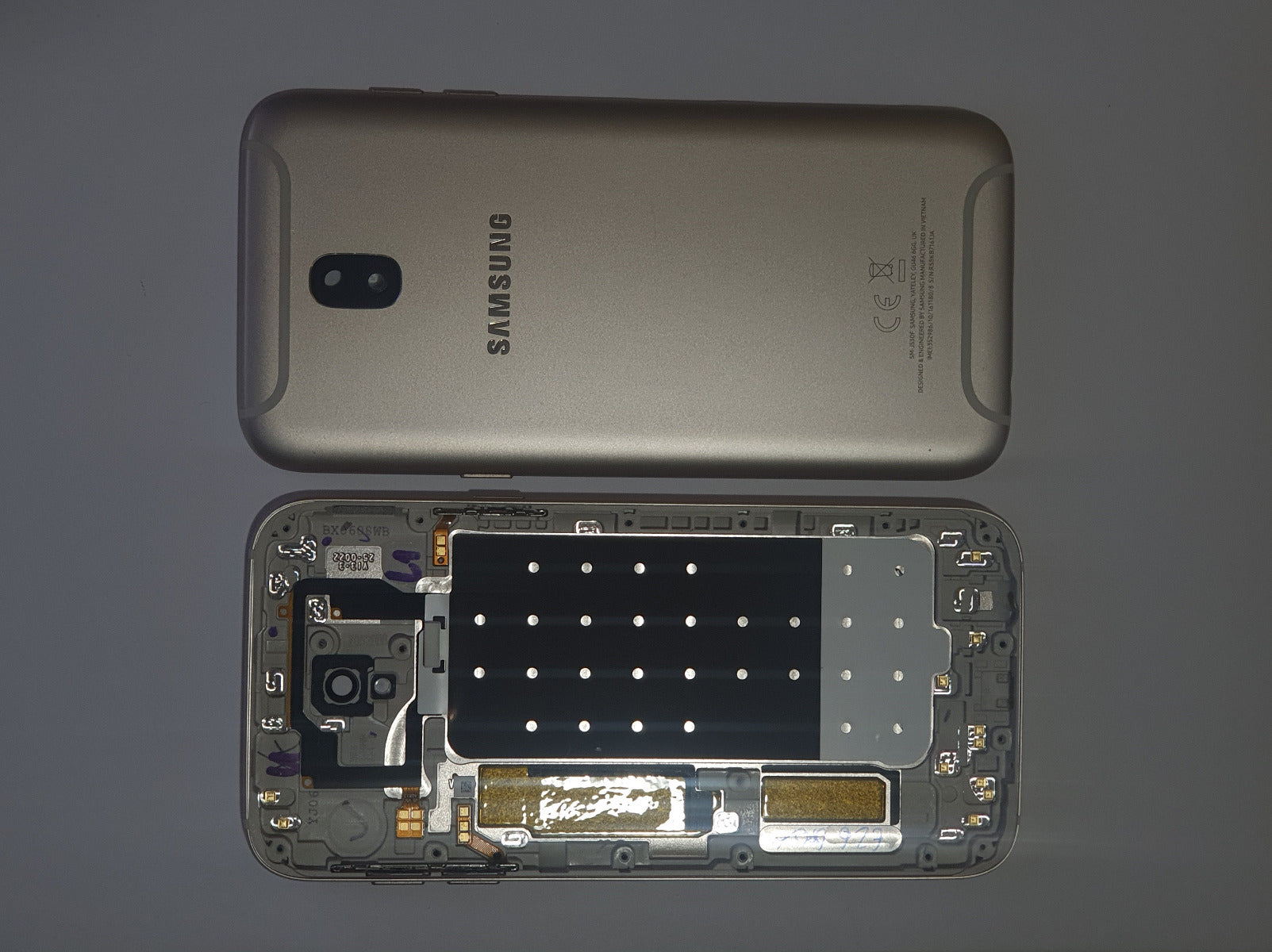 14 DAY Samsung Galaxy J330 J3 2017 Battery Cover Back Housing Fascia Chassis Frame 100% Original Genuine Gold LIKE NEW