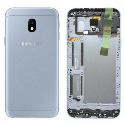 14 DAY Samsung Galaxy J330 J3 2017 Battery Cover Back Housing Fascia Chassis Frame 100% Original Genuine Silver LIKE NEW