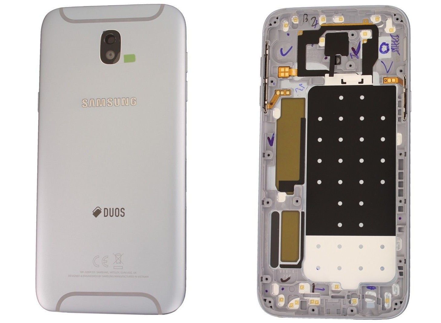 Samsung Galaxy J530 J5 2017 Battery Cover Back Housing Chassis Frame Fascia 100% Original Genuine From Samsung UK Silver