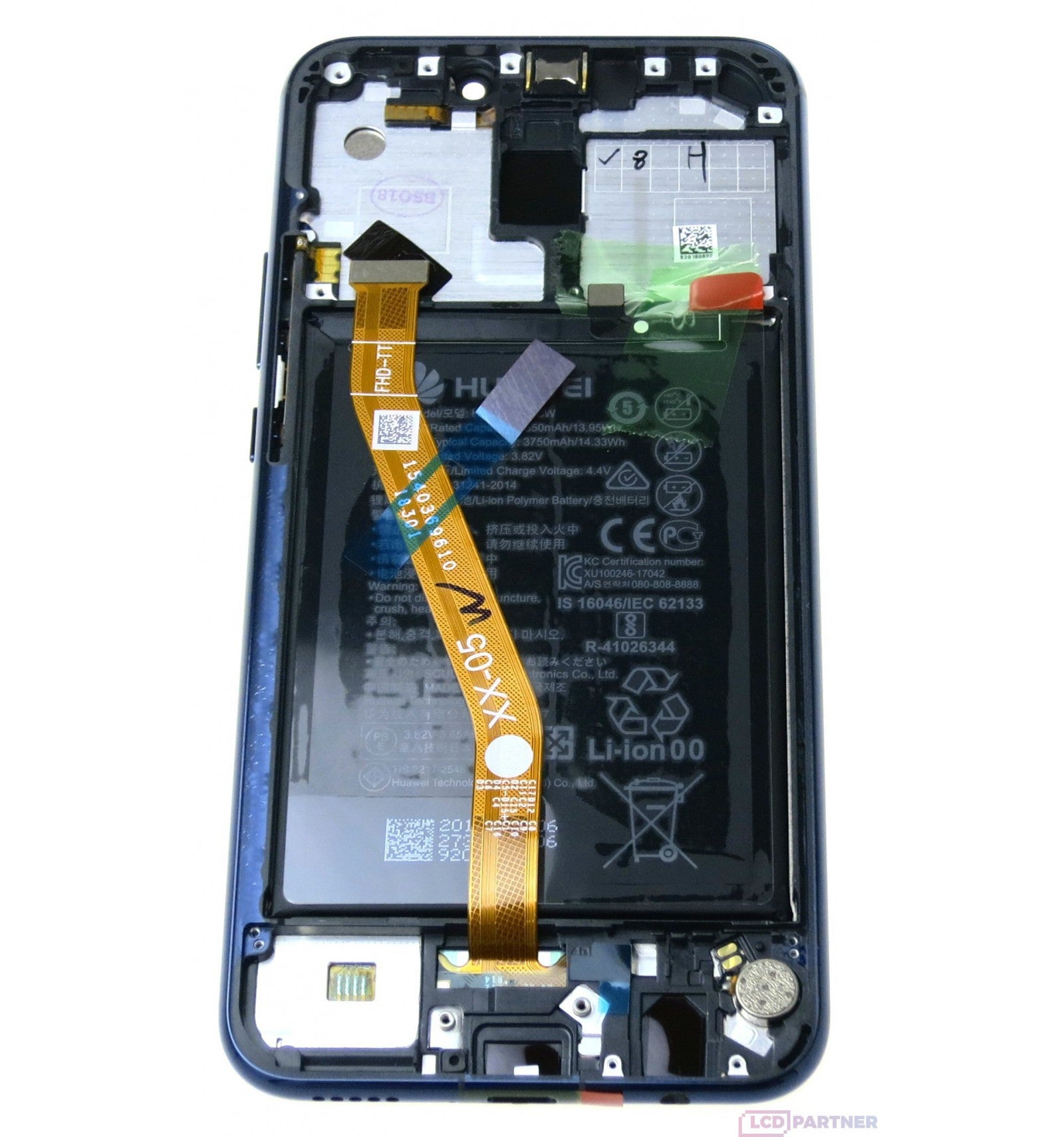 Huawei Mate 20 Lite Lcd Screen Display Digitizer Touch Original Genuine Complete Replacement Blue With Battery + Frame