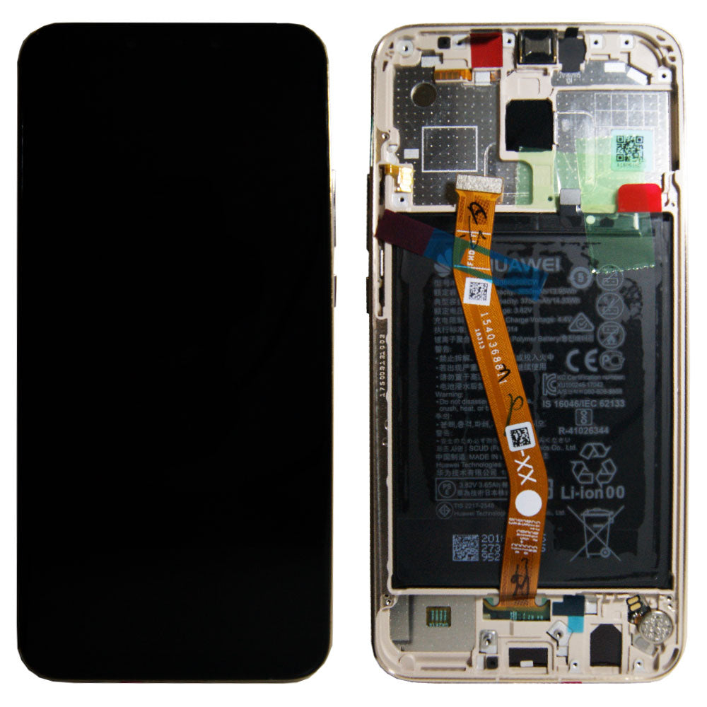 Huawei Mate 20 Lite Lcd Screen Display Digitizer Touch Original Genuine Complete Replacement Gold With Battery + Frame